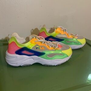 Women’s 10 neon FILA sneakers